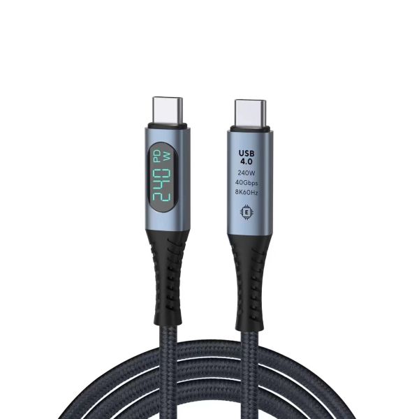 Quality USB 4.0 Type USB C To USB C Data Transfer Cable Fast Charging 100 Watt 40Gbps for sale
