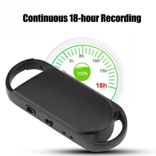 Mini keychain voice recorder