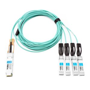 Wholesale Brocade 100G-Q28-S28-AOC-0501 Compatible 5m (16ft) 100G QSFP+ to Four 25G SFP28 Active Optical Breakout Cable from china suppliers