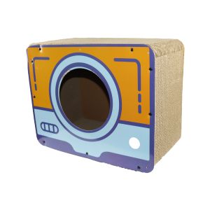 Cute Cat Scratcher Toy Cardboard Box Scratching Playing Relaxing 44x22x34CM