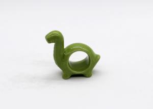 Wholesale Green Dinosaur Ceramic Napkin Rings Wedding Party Decoration Handmade Dolomite Material from china suppliers