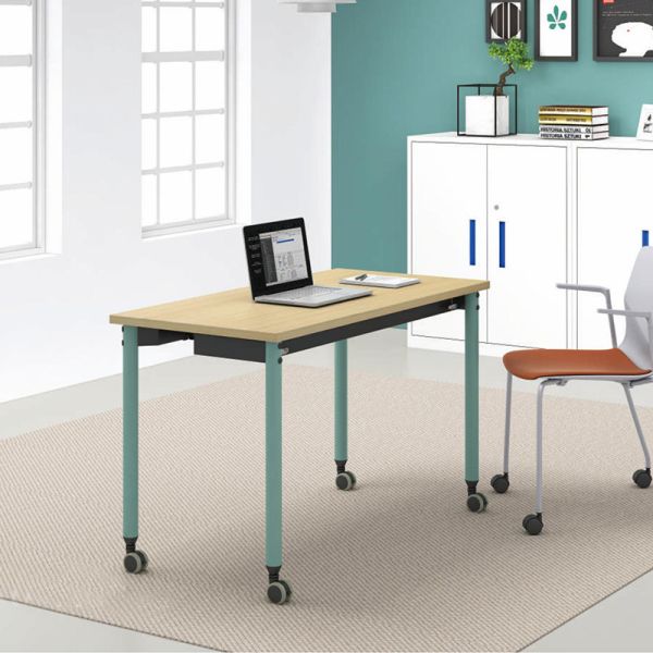 Quality Foldable Training Room Desk Stackable Meeting Room Tables With Wheels for sale