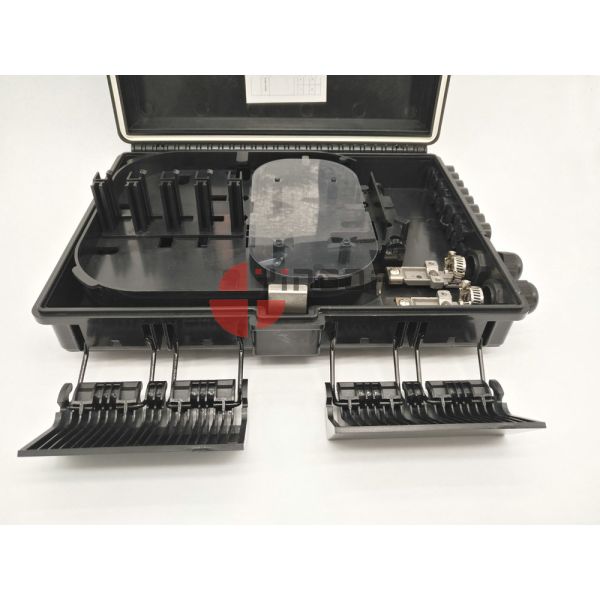 Black Fiber Optic Splitter Box 2 In 16 Out Optical Splitter Termination Box