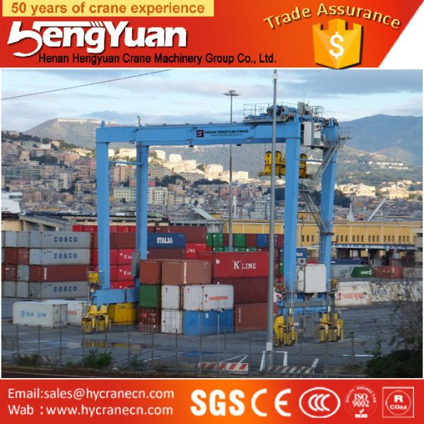 Rubber Tyre Container Gantry Crane with design rain-proof equipment above the