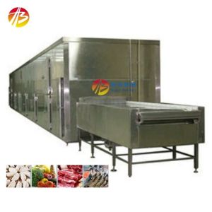 Freeze Fruit Pulp Seafood Industrial Freezer 10-60min Freezing Time 800mm Inlet