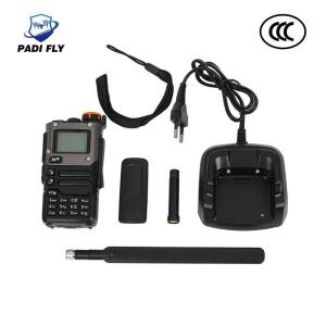 China Hand-Held 2km Range Drone Signal Detector with 2.4G 5.2g 5.8g 60W Frequency Detection Alarm System on sale