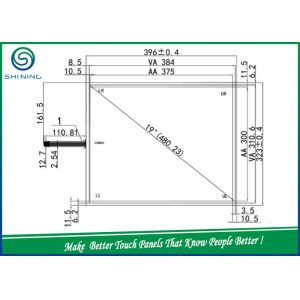 Public Mold 19 Inches 5 Wire Touch Screen / Touch Panel For Industry Device