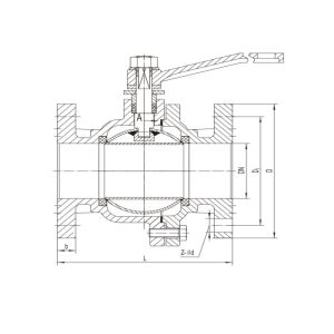 GB Flange End Floating Ball Valve Pressure 1.6 Mpa Cast Iron Rustproof