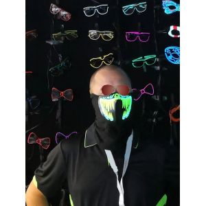 Wholesale EL Mask Festival Cosplay Costume LED Mask 2019 newest arrival Flashing