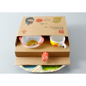 Eco Friendly Little Monster Children Melamine Dinnerware Set