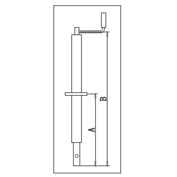 Square Tube A Frame Trailer Jack Top Wind 5000 Lb Capacity