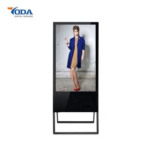 Free Standing Portabl Digital Signage Media Player 49 Inch HD