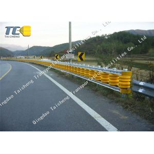 Highway Q235 Q345 Roller Barrier System With EVA Polyurethane barrel