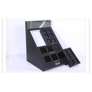 Acrylic Makeup Organizer for Powder Mat Compartment Plexiglass Cosmetics Display