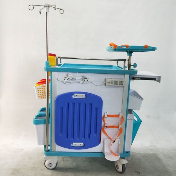Durable Crash Cart Emergency Medical Trolley Equipment 520MM