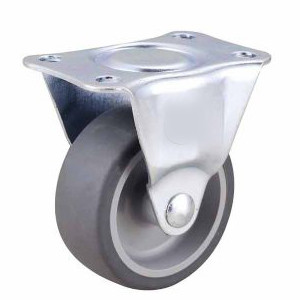 Wholesale Small Rigid Grey Themoplastic rubber caster, 2&quot;,2.5&quot;,3&quot; light duty Fixed TPR Caster for Basket, Moving castor from china suppliers