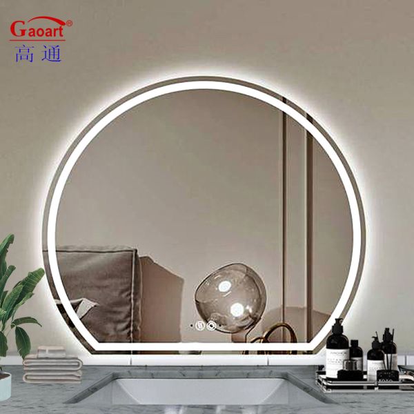Eco Friendly Dimmable Led Makeup Mirror / Backlit Bathroom Mirror with Bluetooth and Anti Fogging