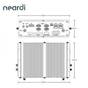 Mini Industrial Embedded Box Computer PC EMMC 5.1 32GB 64GB 128GB