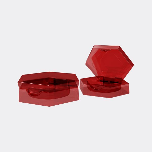 GC705 PETG Compact Solid Powder Case Red Color