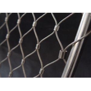 50*50mm Apeture Stair Barrier Safety Nets , Stainless Steel Netting Mesh