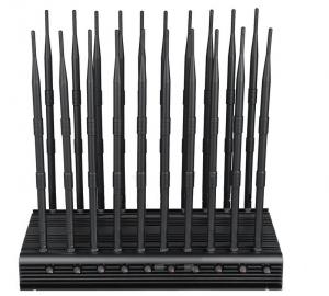 China 20 Antennas Cell Phone Signal Jammer 3G 4G WiFi Bluetooth Cell Phone Scrambler Device on sale