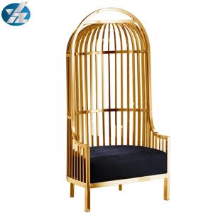 China Colorful Gold Birdcage Chair Bride And Groom Chairs 10KGS 201 Stainless Steel on sale