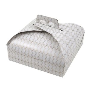 Red Cake Take Away Paper Packaging Box Customized Design Logo Printing