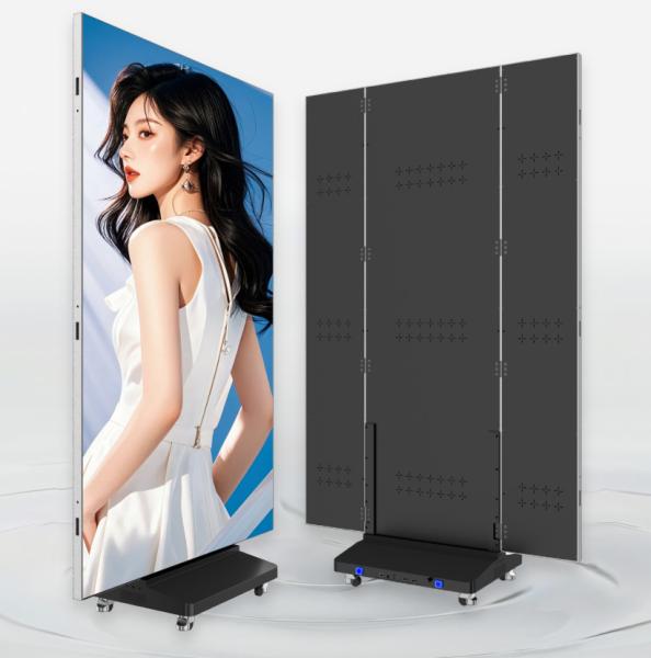 Ultra-Thin HD Three-Fold Standing LED Poster Screen and GOB LED Display for