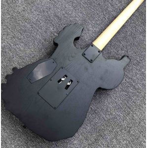Top Quality 6 Strings Bones Black Skull Electric Guitar