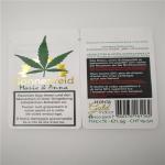Hotstamped White Customized CBD Leaves Paper Bags , Kraft Paper Packaging For