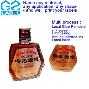 Customized Label Stickers with Transparent or Nontransparent Materials
