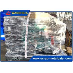 Scrap metal baling press machine with feeding grab for waste aluminum profile