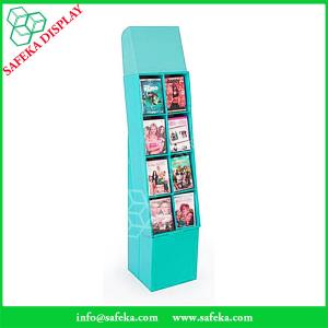 Wholesale 8 pockets Paper material book shelf cardboard point of sale display shelves for retail stores from china suppliers