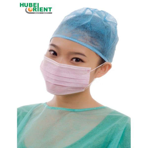 3 Ply Disposable Non Woven Face Mask 9*18cm With Earloop For Personal Protection