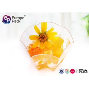 Disposable Plastic Dessert Cup Tulip Container 4Cm Hight , 7Cm Top Diameter