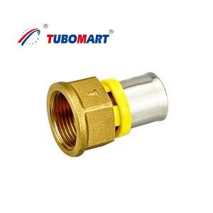 Brass PEX Press Fittings Press Fit Connection for PEX Tubing Natural Brass or