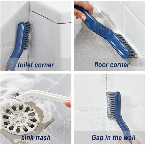 Custom Handhold 2 In 1 Multipurpose Crevice Cleaning Brush Window Corner Gap Sliding Door Track Dust Cleaner Brush