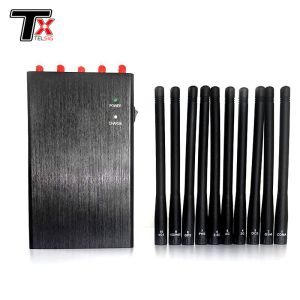 Handheld 10 Way WiFi Signal Jammer Omni Directional Antenna Shockproof Shell