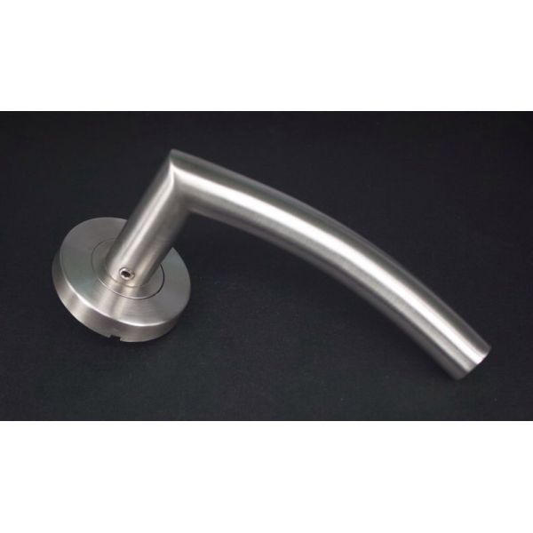 Mirror Finished Door Handles And Locks Pull Type On Rosette Creative Design