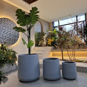 Customed Fiber Clay Planter For Gardening Needs And Affordable