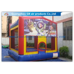 Mini Printing Inflatable Bungee Jumping Bouncer , Inflatable Bouncy Castle Toy
