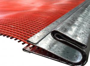 China Polyurethane coated Vibrating Screen Mesh Self Cleaning Steel Core Polyurethane Screen on sale
