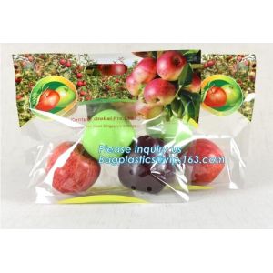 eco-friendly slider k fruit bag with air holes for grape packaging bag, slider k