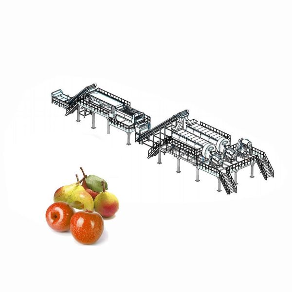 CE Apple Processing Line with Automatic Disinfection Liquid Concentration
