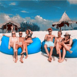 2016 Factory wholesale fast inflatable sleeping bag,camping lamzac hangout