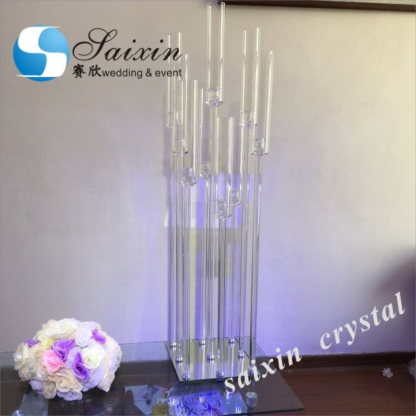 1.8m large shiny gold metal flower stand with battery working crystal chandeliers for wedding table decoration