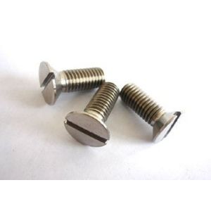 Standard Slotted Head Screw , Zinc Plated Stainless Steel Slotted Countersunk