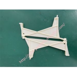 A pair of white plastic GE Mac1200ST electrocardiograph display poles