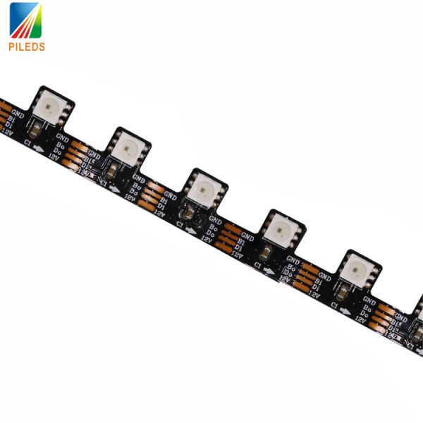 WS2815 WS2812 S Shaped SPI RGB LED Pixel Strip 60LEDs/M 50 000 Hours Lifespan