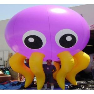 China The purple octopus inflatable helium balloon with lighting on sale
